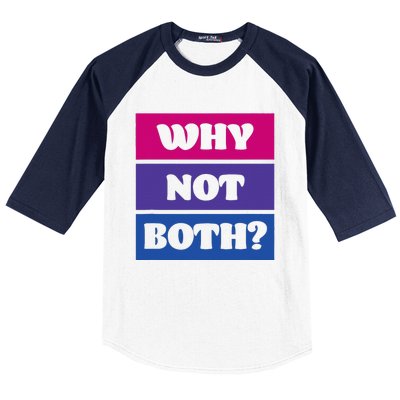 Bisexual Bi Pride Flag Why Not Both Lgbtq Baseball Sleeve Shirt