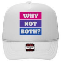 Bisexual Bi Pride Flag Why Not Both Lgbtq High Crown Mesh Back Trucker Hat