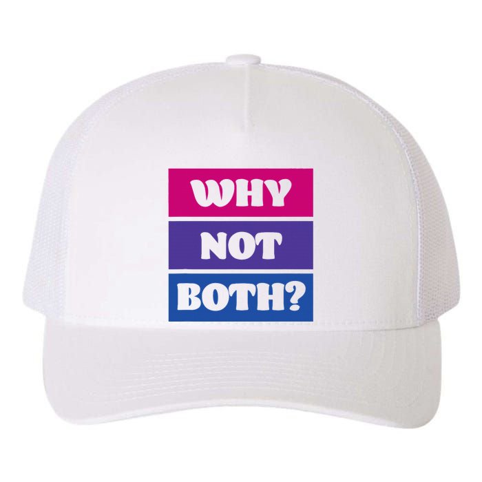 Bisexual Bi Pride Flag Why Not Both Lgbtq Yupoong Adult 5-Panel Trucker Hat