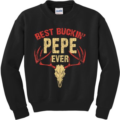 Best Buckin Pepe Ever Deer Hunters Kids Sweatshirt