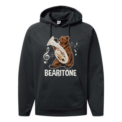 Bearitone Baritone Player Euphonium Lover Marching Band Performance Fleece Hoodie