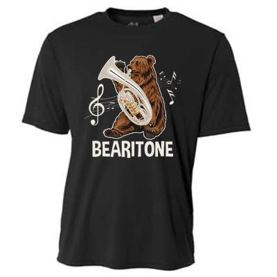 Bearitone Baritone Player Euphonium Lover Marching Band Cooling Performance Crew T-Shirt