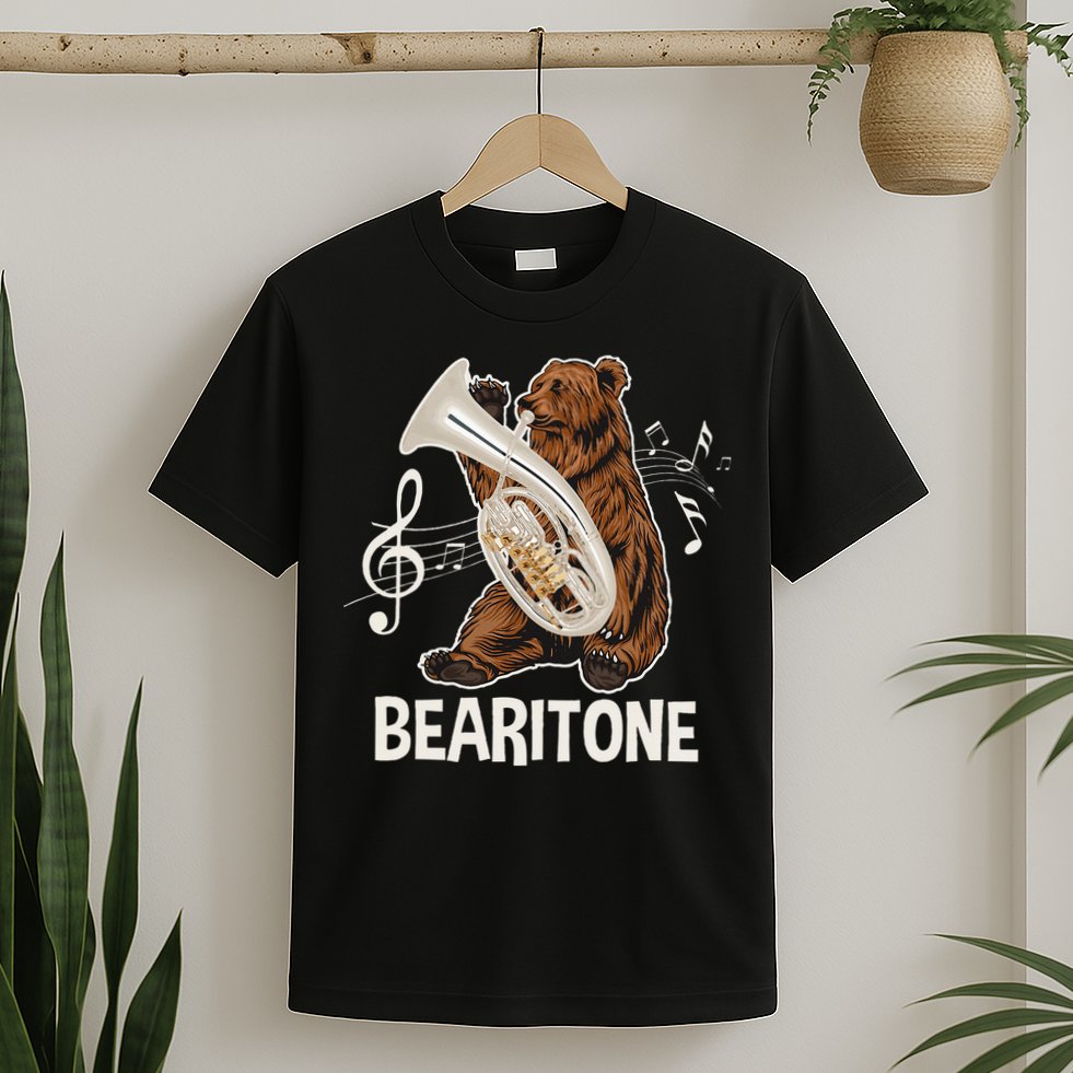 Bearitone Baritone Player Euphonium Lover Marching Band T-Shirt
