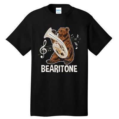 Bearitone Baritone Player Euphonium Lover Marching Band Tall T-Shirt