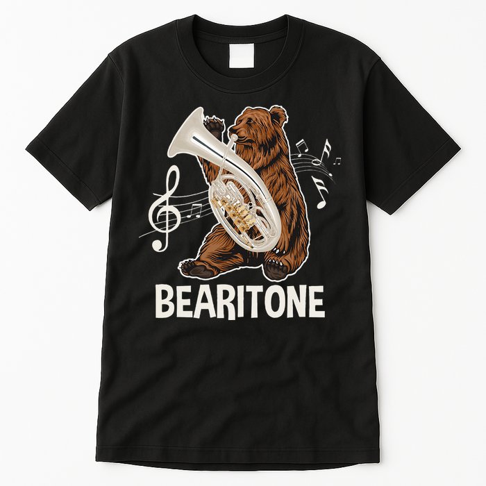 Bearitone Baritone Player Euphonium Lover Marching Band Tall T-Shirt