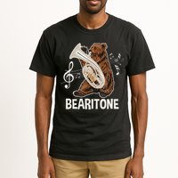 Bearitone Baritone Player Euphonium Lover Marching Band Tall T-Shirt