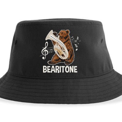 Bearitone Baritone Player Euphonium Lover Marching Band Sustainable Bucket Hat