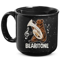Bearitone Baritone Player Euphonium Lover Marching Band 15oz Campfire Ceramic Mug