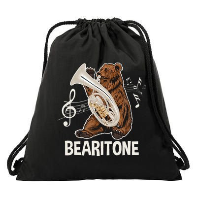 Bearitone Baritone Player Euphonium Lover Marching Band Drawstring Bag