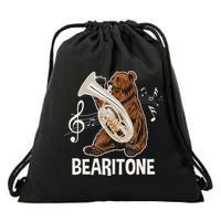 Bearitone Baritone Player Euphonium Lover Marching Band Drawstring Bag