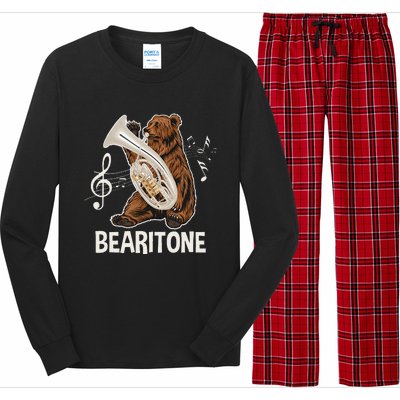 Bearitone Baritone Player Euphonium Lover Marching Band Long Sleeve Pajama Set