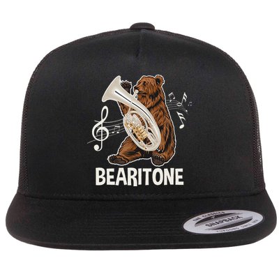 Bearitone Baritone Player Euphonium Lover Marching Band Flat Bill Trucker Hat