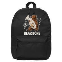 Bearitone Baritone Player Euphonium Lover Marching Band 16 in Basic Backpack