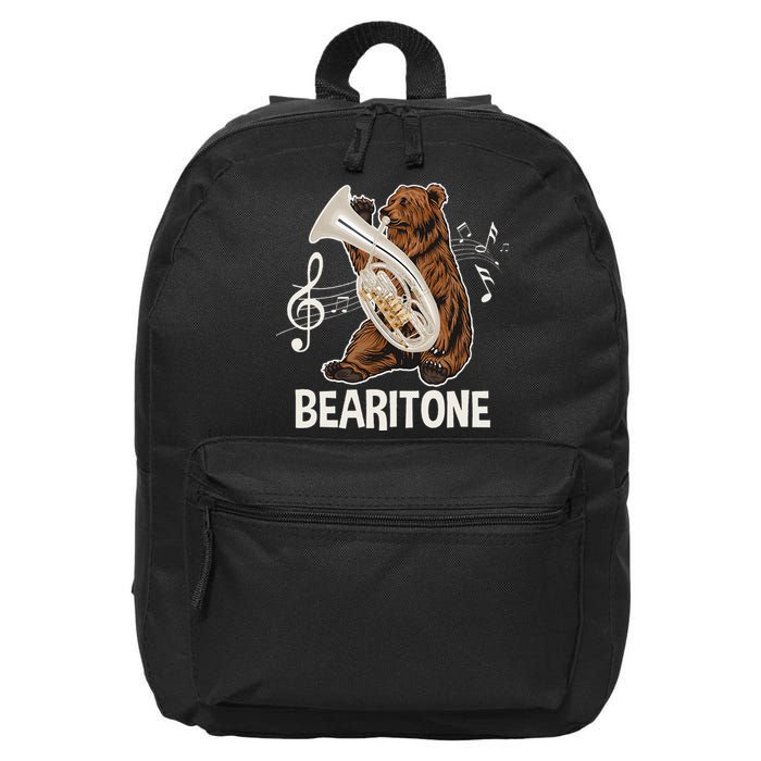 Bearitone Baritone Player Euphonium Lover Marching Band 16 in Basic Backpack