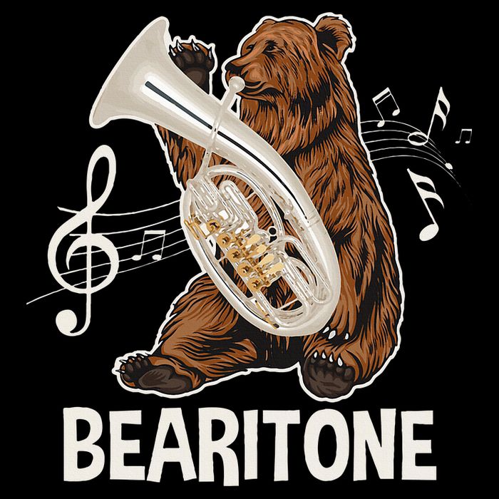 Bearitone Baritone Player Euphonium Lover Marching Band 16 in Basic Backpack