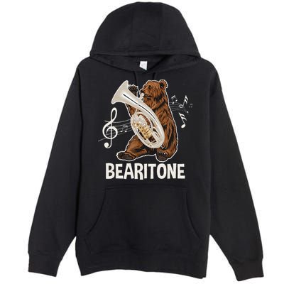 Bearitone Baritone Player Euphonium Lover Marching Band Premium Pullover Hoodie