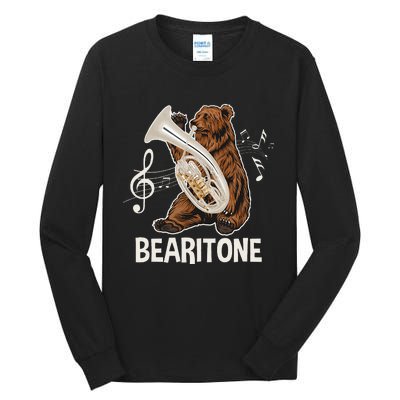 Bearitone Baritone Player Euphonium Lover Marching Band Tall Long Sleeve T-Shirt