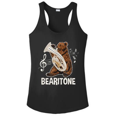 Bearitone Baritone Player Euphonium Lover Marching Band Ladies PosiCharge Competitor Racerback Tank
