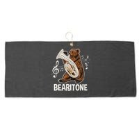 Bearitone Baritone Player Euphonium Lover Marching Band Large Microfiber Waffle Golf Towel