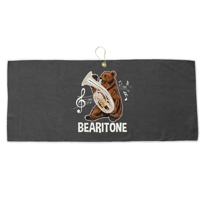 Bearitone Baritone Player Euphonium Lover Marching Band Large Microfiber Waffle Golf Towel