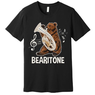Bearitone Baritone Player Euphonium Lover Marching Band Premium T-Shirt