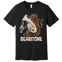 Bearitone Baritone Player Euphonium Lover Marching Band Premium T-Shirt