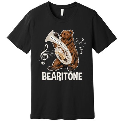 Bearitone Baritone Player Euphonium Lover Marching Band Premium T-Shirt