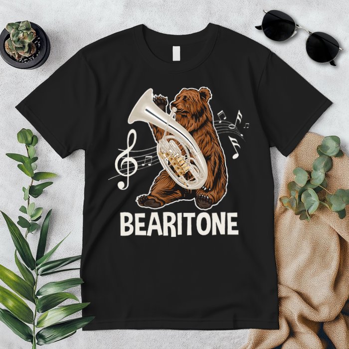 Bearitone Baritone Player Euphonium Lover Marching Band Premium T-Shirt