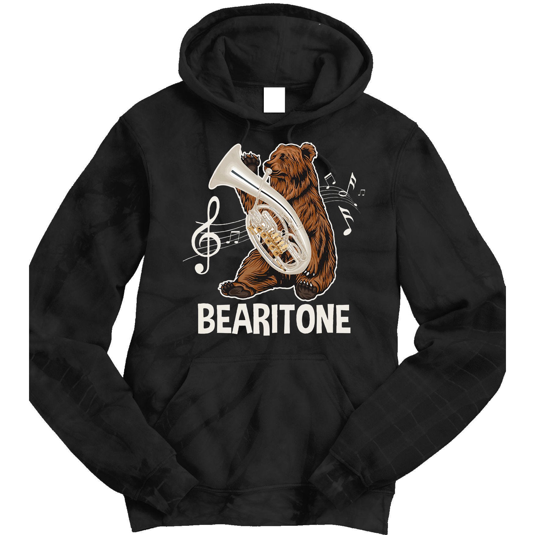 Bearitone Baritone Player Euphonium Lover Marching Band Tie Dye Hoodie