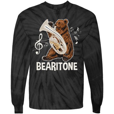 Bearitone Baritone Player Euphonium Lover Marching Band Tie-Dye Long Sleeve Shirt
