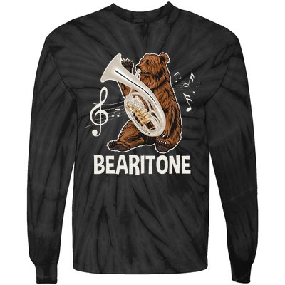 Bearitone Baritone Player Euphonium Lover Marching Band Tie-Dye Long Sleeve Shirt