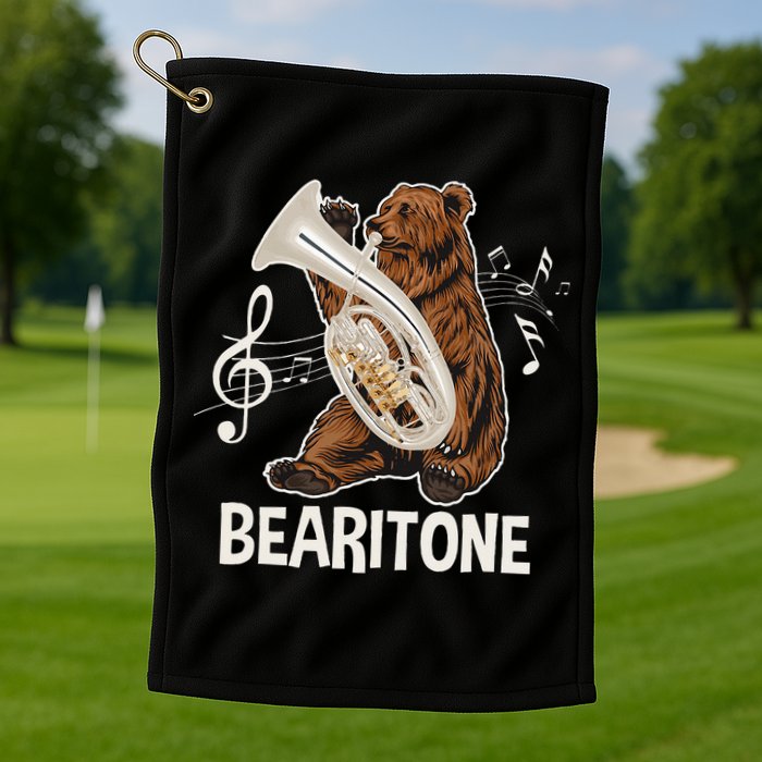 Bearitone Baritone Player Euphonium Lover Marching Band Golf Towel