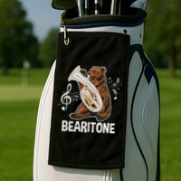 Bearitone Baritone Player Euphonium Lover Marching Band Golf Towel