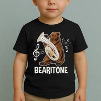 Bearitone Baritone Player Euphonium Lover Marching Band Toddler T-Shirt