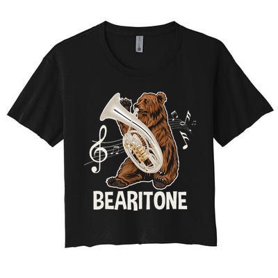 Bearitone Baritone Player Euphonium Lover Marching Band Crop Top