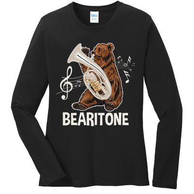 Bearitone Baritone Player Euphonium Lover Marching Band Ladies Long Sleeve Shirt