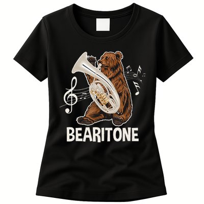 Bearitone Baritone Player Euphonium Lover Marching Band Womens T-Shirt