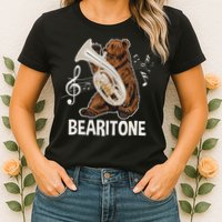 Bearitone Baritone Player Euphonium Lover Marching Band Womens T-Shirt