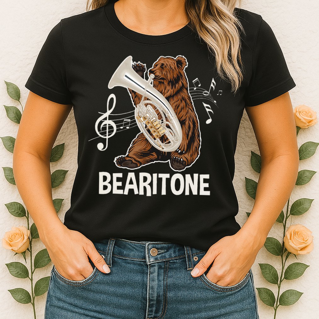 Bearitone Baritone Player Euphonium Lover Marching Band Womens T-Shirt