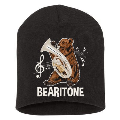Bearitone Baritone Player Euphonium Lover Marching Band Short Acrylic Beanie