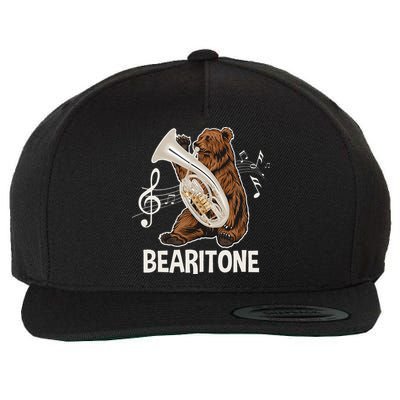 Bearitone Baritone Player Euphonium Lover Marching Band Wool Snapback Cap