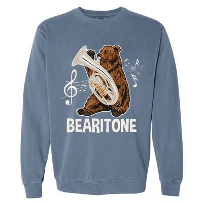 Bearitone Baritone Player Euphonium Lover Marching Band Garment-Dyed Sweatshirt