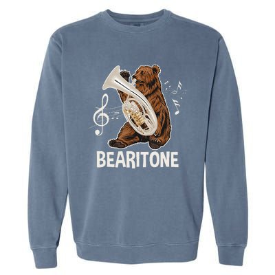 Bearitone Baritone Player Euphonium Lover Marching Band Garment-Dyed Sweatshirt