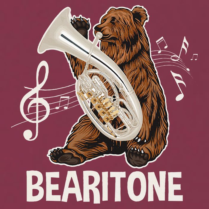 Bearitone Baritone Player Euphonium Lover Marching Band 16oz Travel Tumbler