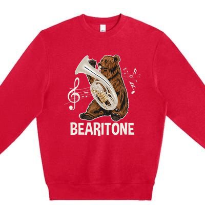 Bearitone Baritone Player Euphonium Lover Marching Band Premium Crewneck Sweatshirt