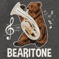 Bearitone Baritone Player Euphonium Lover Marching Band Vector Backpack