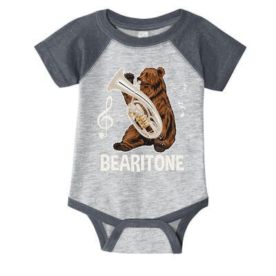 Bearitone Baritone Player Euphonium Lover Marching Band Infant Baby Jersey Bodysuit