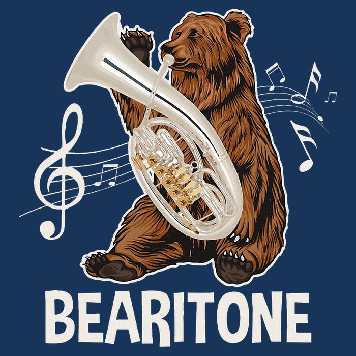Bearitone Baritone Player Euphonium Lover Marching Band Infant Baby Jersey Bodysuit