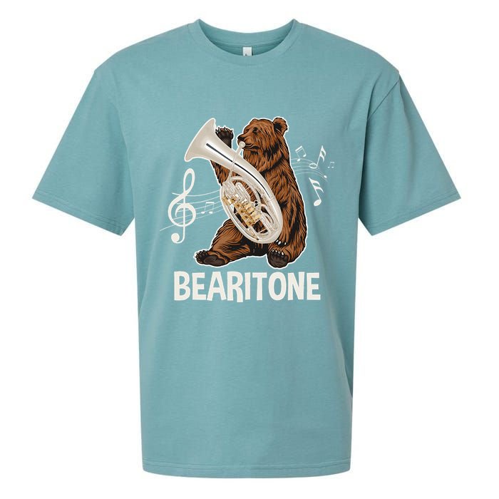 Bearitone Baritone Player Euphonium Lover Marching Band Sueded Cloud Jersey T-Shirt