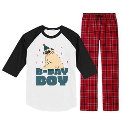 Birthday Boy Pug Raglan Sleeve Pajama Set